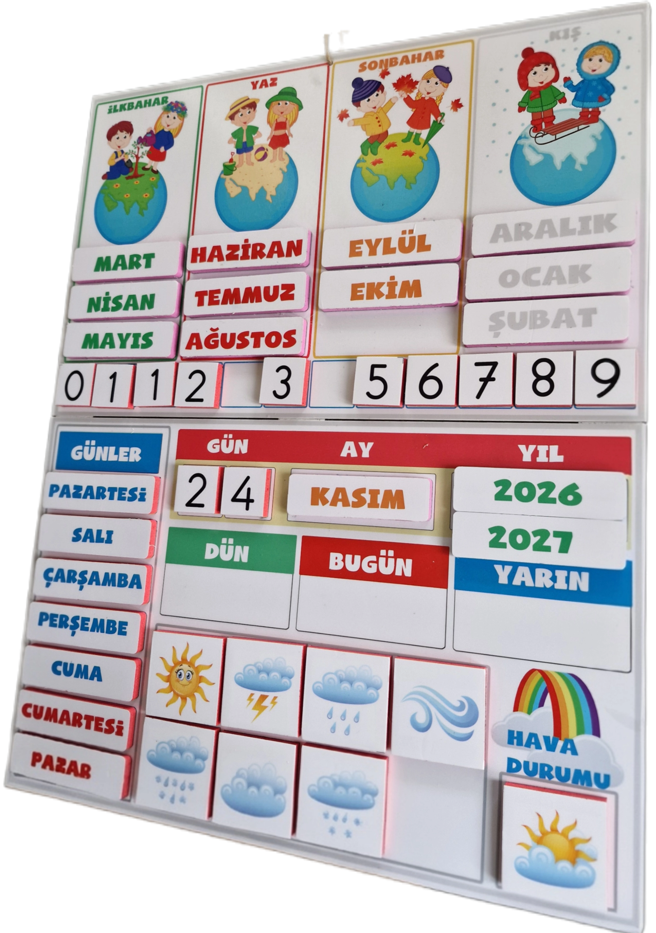 Mıknatıslı Takvim (Katlanır) 40x50 cm