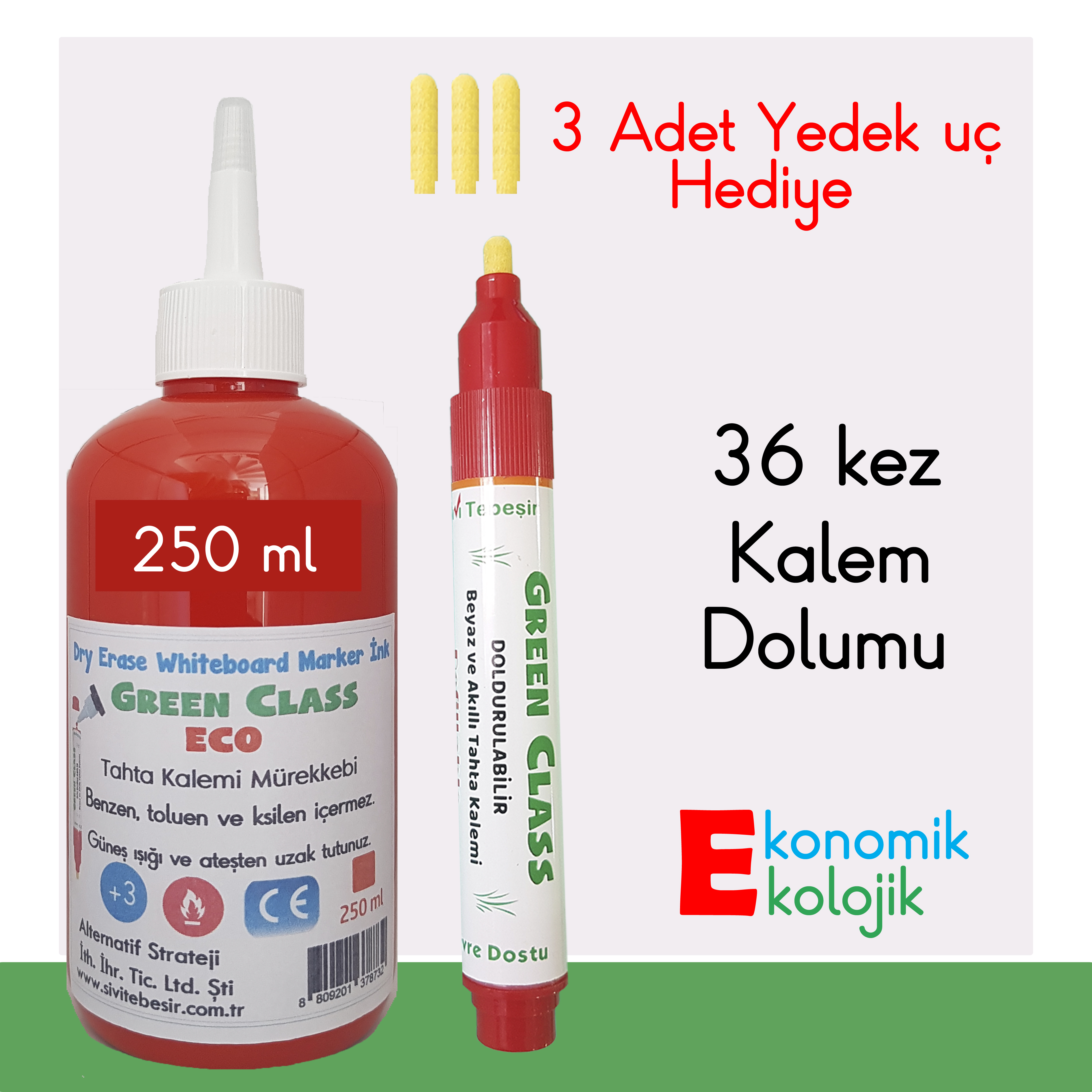 Green%20Class%20Eco%20Kırmızı%20Set-%20250%20ml