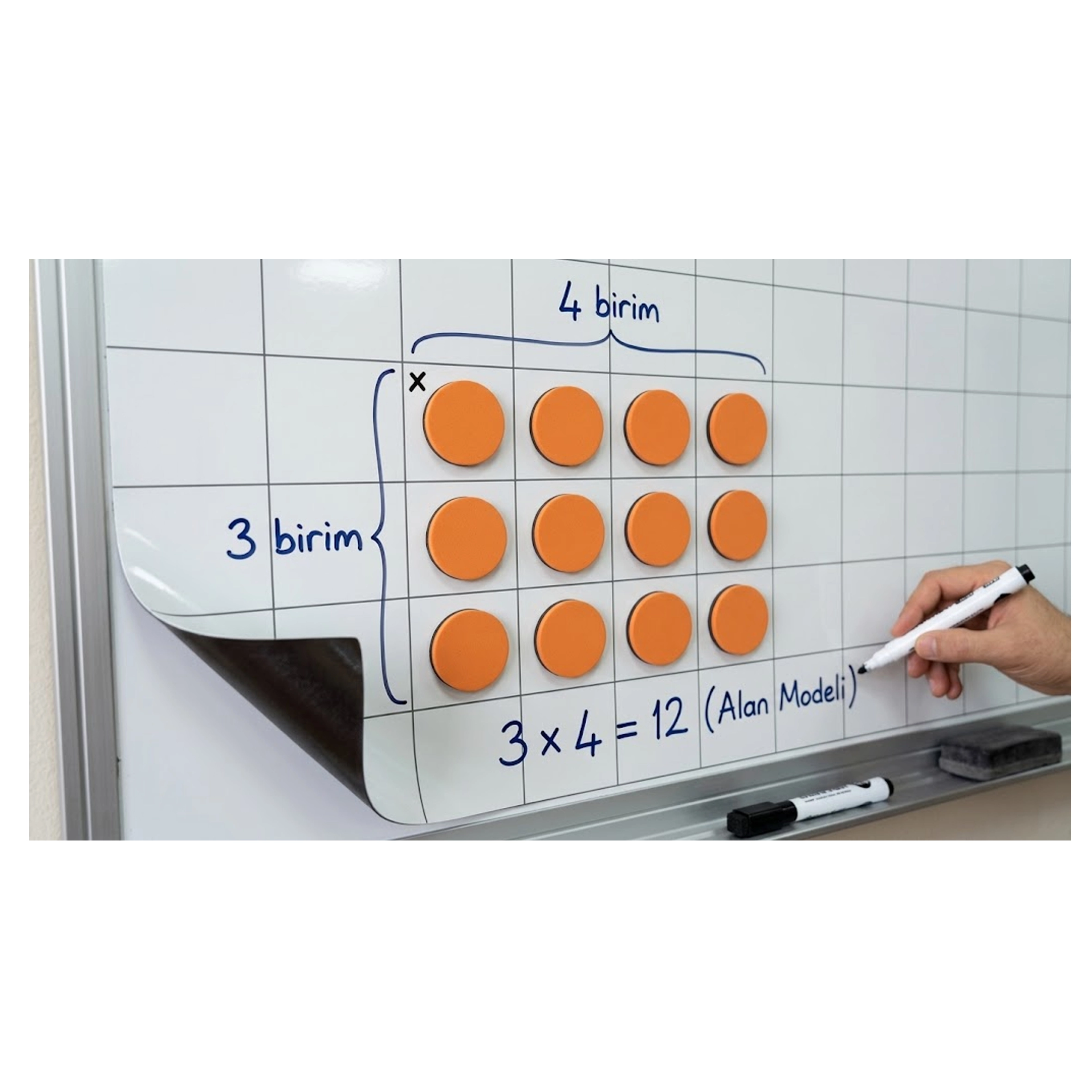 MIKNATISLI KARELİ YAZI  FOLYOSU-60X90