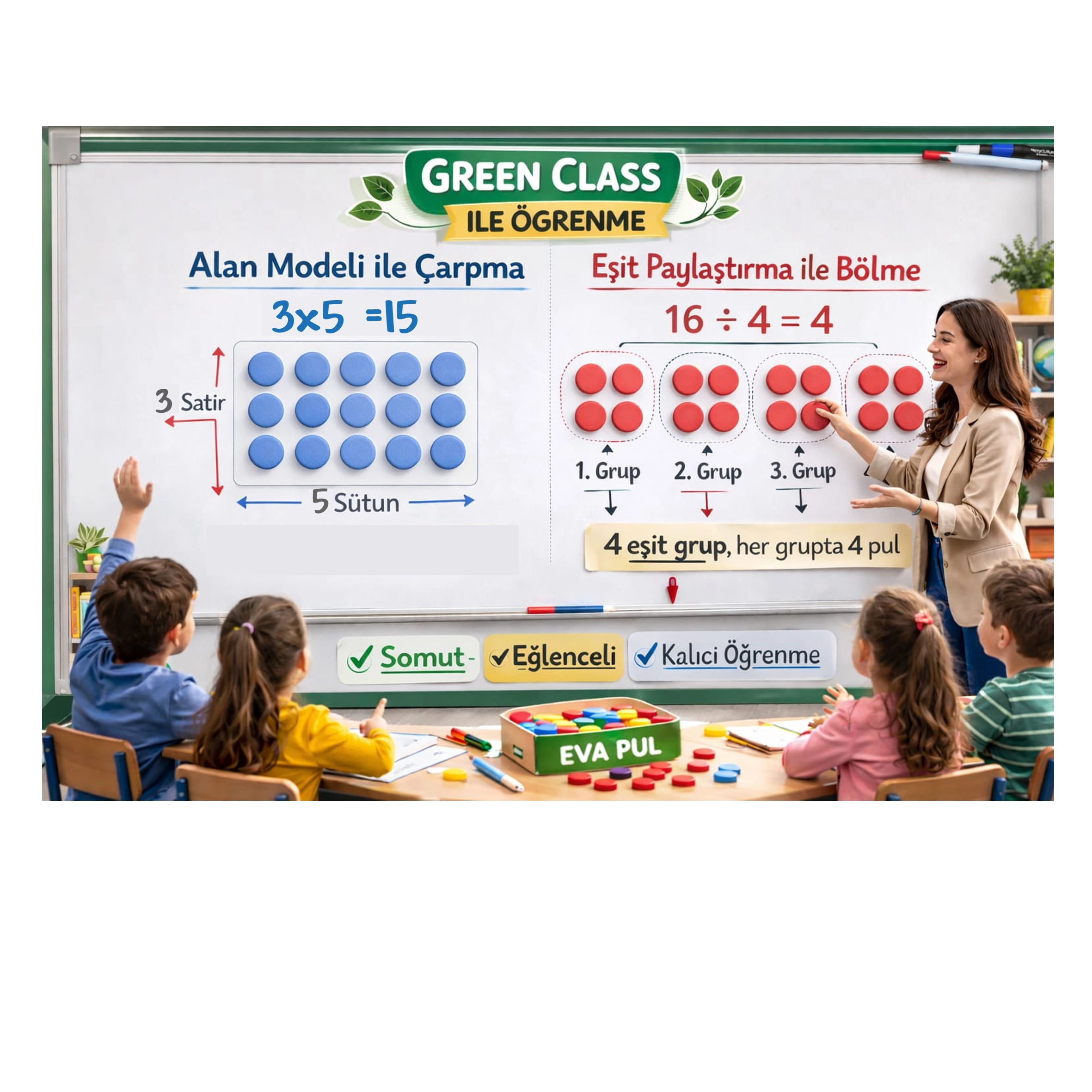 Green Class Manyetik Matematik  Sistemi    5 Araç  Bir arada