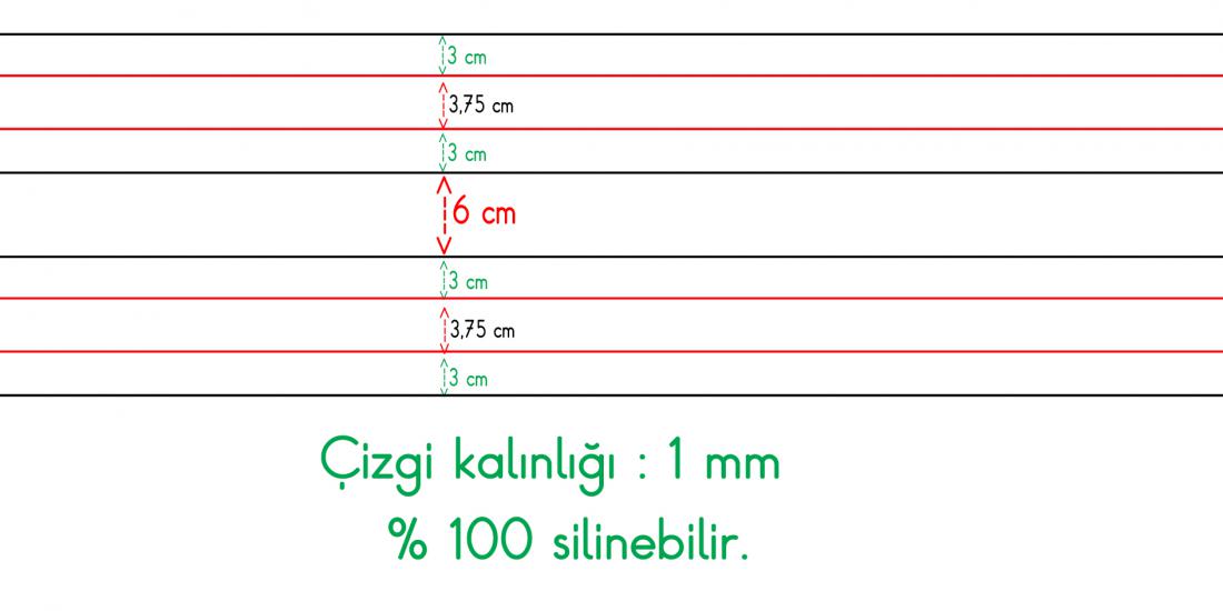 Mıknatıslı, Çizgili Yazı Folyosu 2 satır