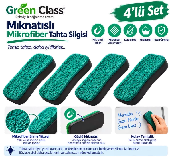 Mıknatıslı Mikrofiber  Tahta Silgisi