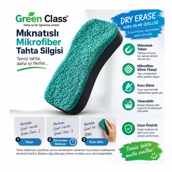 Mıknatıslı Mikrofiber  Tahta Silgisi
