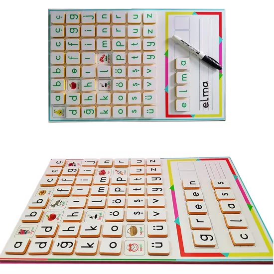 Okutmatik Mıknatıslı Okuma Yazma Alfabe Seti