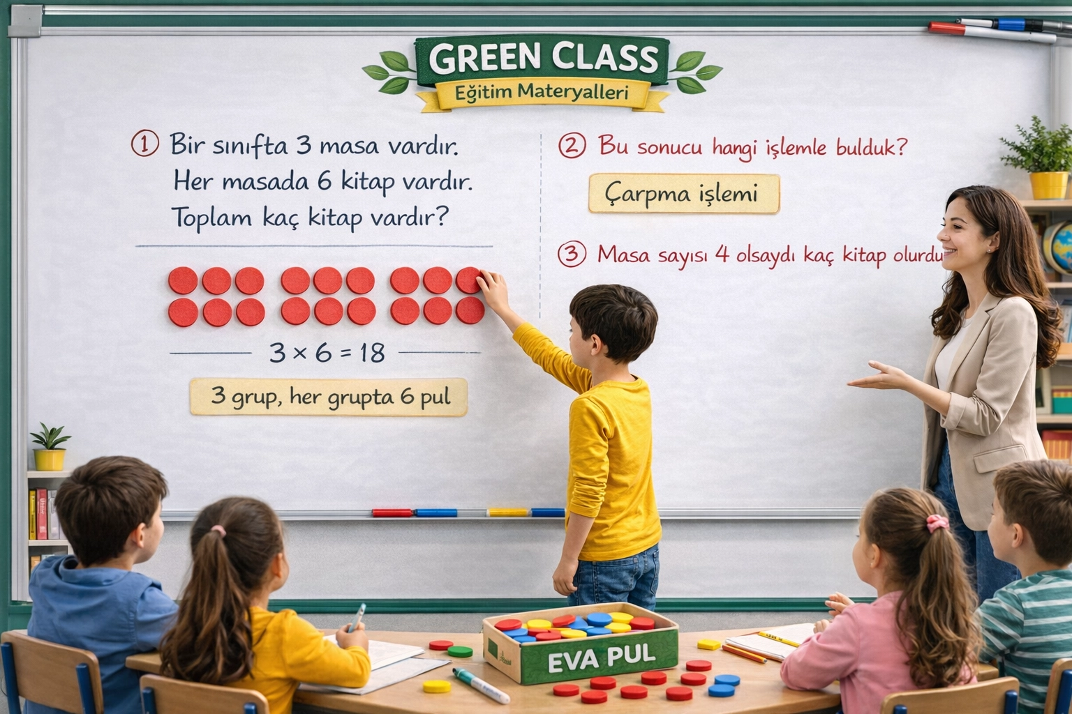 Green Class Manyetik Matematik  Sistemi    5 Araç  Bir arada